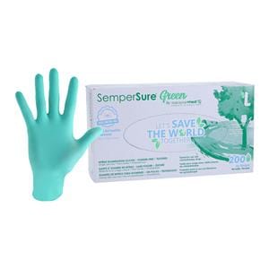 Sempermed Nitrile Exam Gloves Large Green Non-Sterile, 10 BX/CA