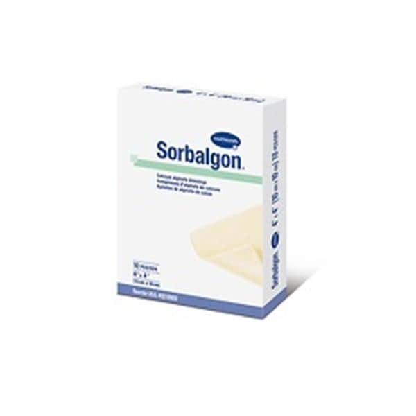 Sorbalgon Calcium Alginate Dressing 4x4" Sterile Square White Hi Abs LF