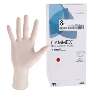 GAMMEX Non-Latex PI Micro Polyisoprene Surgical Gloves 8.5 Standard White, 4 BX/CA