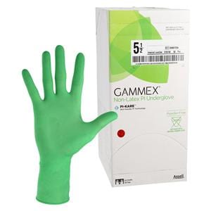 GAMMEX Non-Latex PI Underglove Polyisoprene Surgical Gloves 5.5 Standard Green