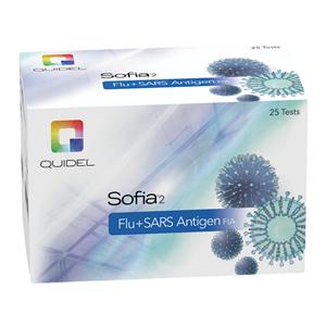 Sofia 2 Flu + SARS Antigen FIA Immunoassay CLIA Waived 25/Bx