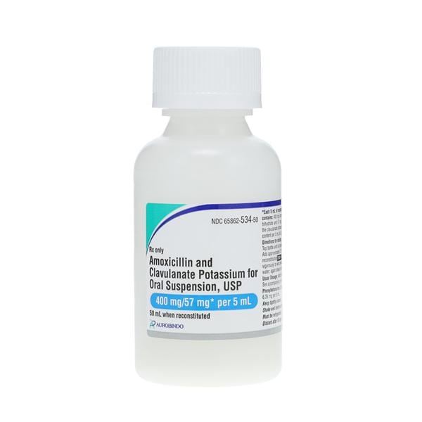 Amoxicillin/Clavulanate Potassium Oral Susp 400mg/57mg/5mL Orng Btl 50mL/Bt