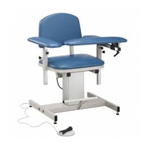 Power Series Blood Draw Chair Royal Blue Vinyl Upholstery Ea