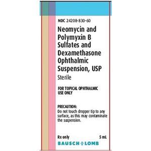 Neomycin/Polymyxin B Sulfate/Dexamethasone Ophthalmic Suspension Btl 5mL 5mL/Bt