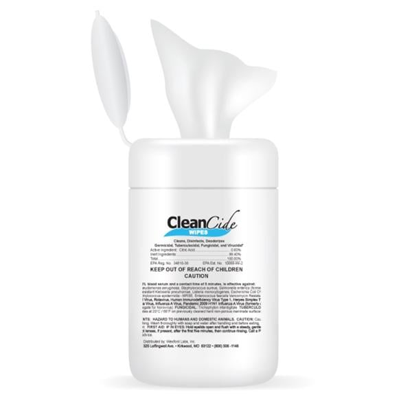 Cleancide Surface Wipe Disinfectant Canister 160/Cn