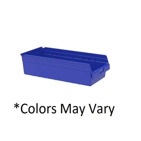 ShelfMax Storage Bin Blue Polymer 23.625x11.125x6" 6/Ca