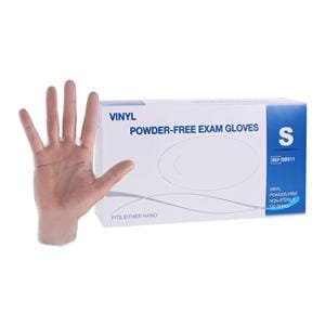 Vinyl Exam Gloves Small Clear Non-Sterile