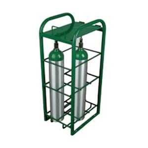 Oxygen Cylinder Rack 15x12x35" Green