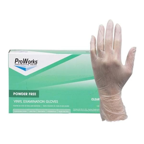 Vinyl Exam Gloves Large Clear Non-Sterile