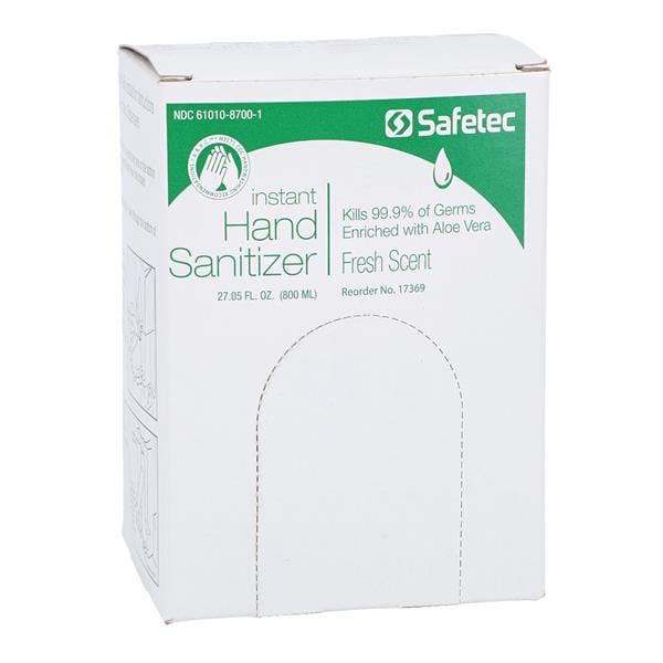 SafeTec Sanitizer 800 mL Bag in Box Fresh Scent Ea