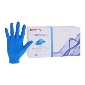 RevoSoft Nitrile Exam Gloves Small Blue Non-Sterile