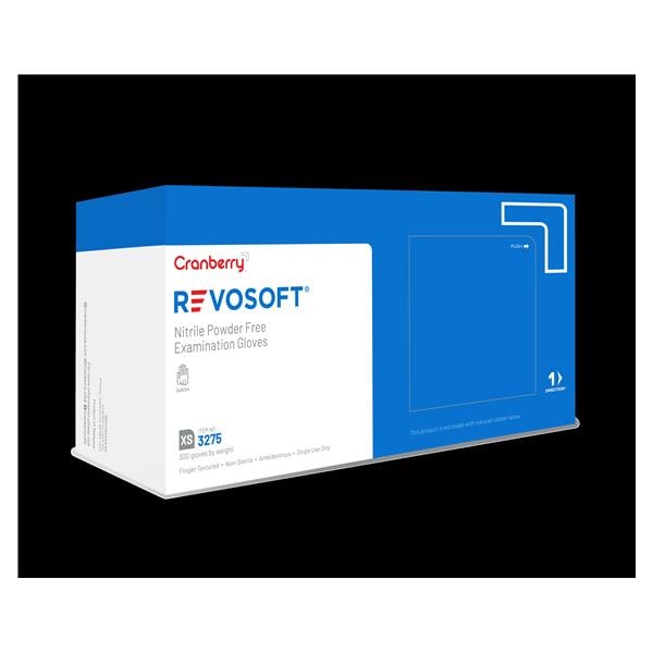 RevoSoft Nitrile Exam Gloves Medium Blue Non-Sterile, 10 BX/CA