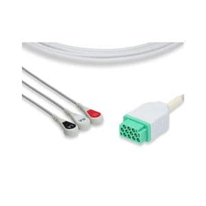 ECG Cable Adult/Pediatric New For Marquette Compatible 3 Lead Ea