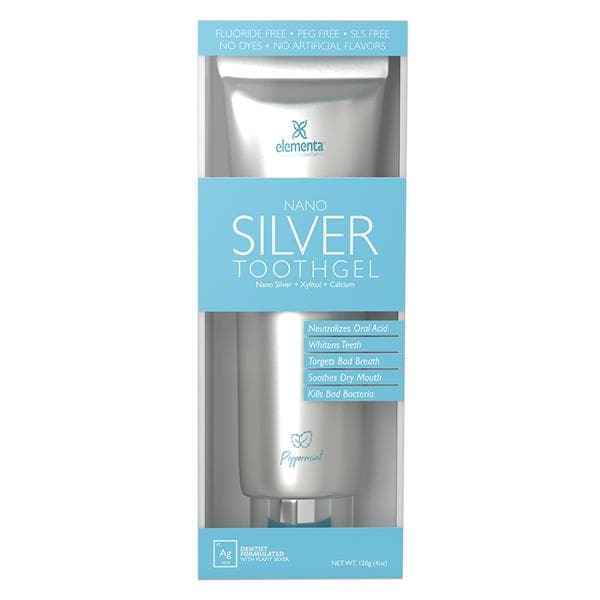 Elementa Nano Silver Gel Toothpaste Adult 4 oz Peppermint 4oz/Bt