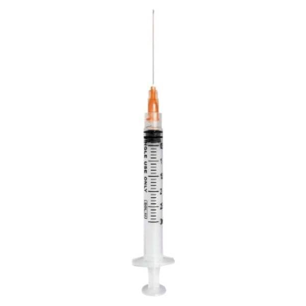 Luer Lock Syringe 25gx1-1/2" 3mL _ No Dead Space 100/Bx