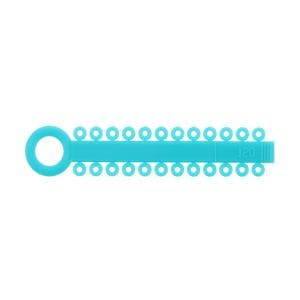 Power Sticks Ligature Ties Elastomeric 0.120 in Latex-Free Teal 42/Pk