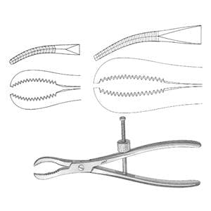 Bone Reduction Forceps Curved 5-7/8" Stainless Steel Ea