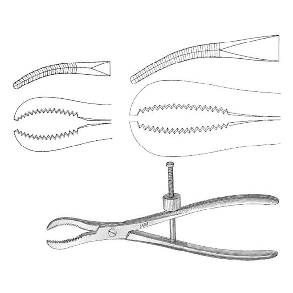 Bone Reduction Forceps Curved 5-7/8" Stainless Steel Ea