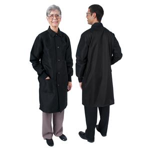 Coat 3 Pkts Lng Tprd Slves / Cffs f/ Overgloving 41 in Medium Blk Unisex Ea