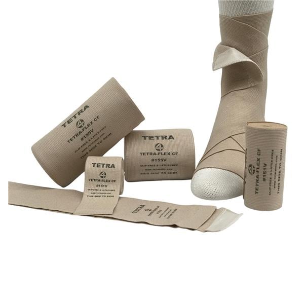 Tetra-Flex Bandage Elastic/Polyester 4"x11yd Non-Sterile 12/Bx