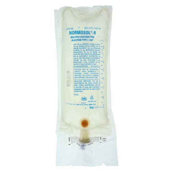 Solution Bag Normosol-R 1000mL Flexible Container 12/Ca