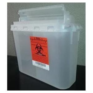 Sharps Container 5.4qt Clear 11-1/3x12x4-1/2" Mlbx Hrzntl Drp Plstc Ea