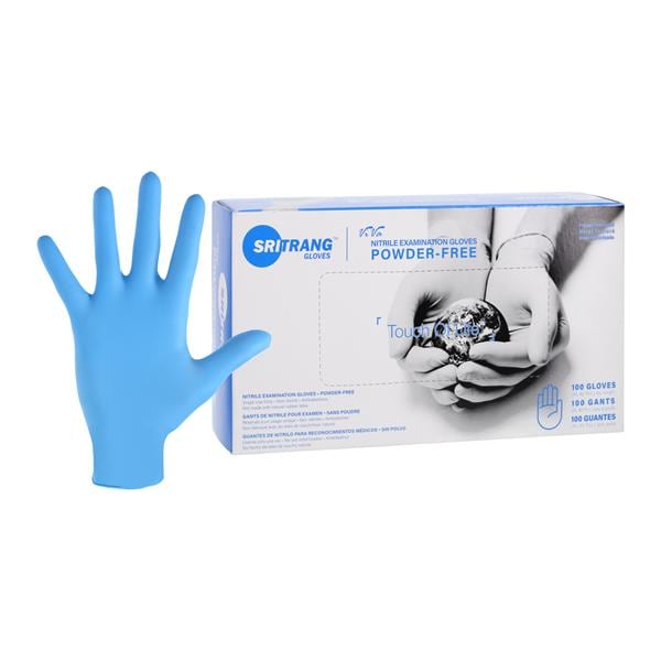 ViVa Nitrile Exam Gloves Large Ocean Blue Non-Sterile