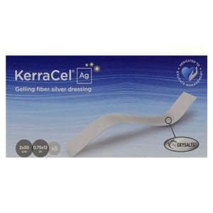 KerraCel Ag Alginate/Silver Gelling Fiber Dressing .75x12" Sterile Ribbon, 10 CR/CA