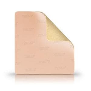 Tielle Hydropolymer Dressing 2x2" Square Non-Adhesive Tan, 5 CR/CA