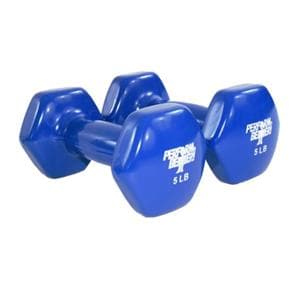 Perform Better Weight Dumbbell 5lb Vinyl Coated Navy Blue