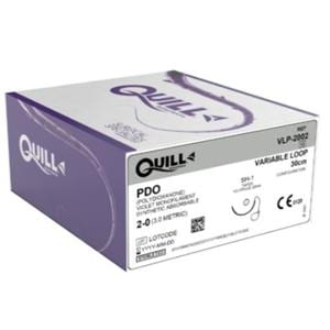 Quill Suture 2-0 30cm Polydioxanone Monofilament SH-1 Violet 12/Bx