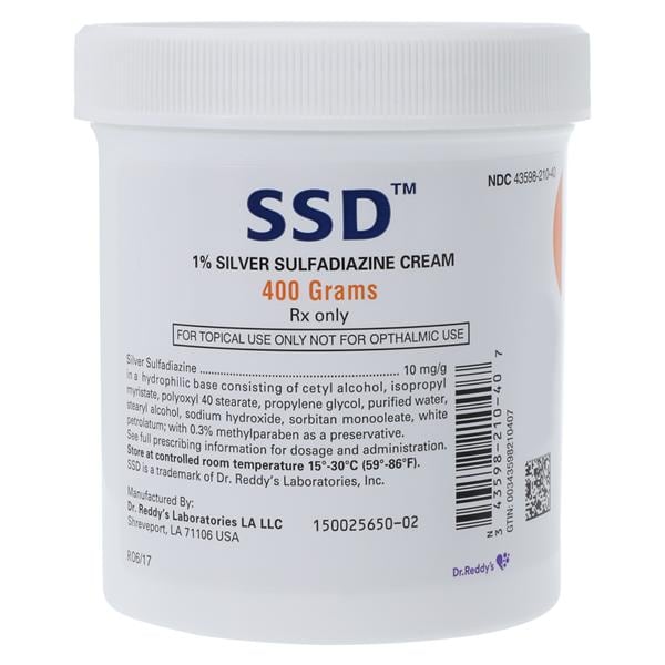 Silver Sulfadiazine Topical Cream 1% Jar 400gm/Jr