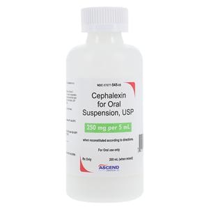 Cephalexin Oral Suspension 250mg/5mL Strawberry Bottle 200mL/Bt