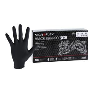 Black Dragon Nitrile Exam Gloves X-Large Black Non-Sterile