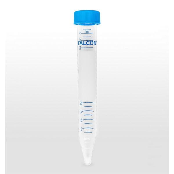 Falcon Centrifuge Tube Polystyrene 15mL Sterile 500/Ca