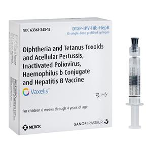 Vaxelis Vaccine DTaP-IPV-Hib-HepB Pediatric Injectable 0.5mL Prefl Syr 10/Pk