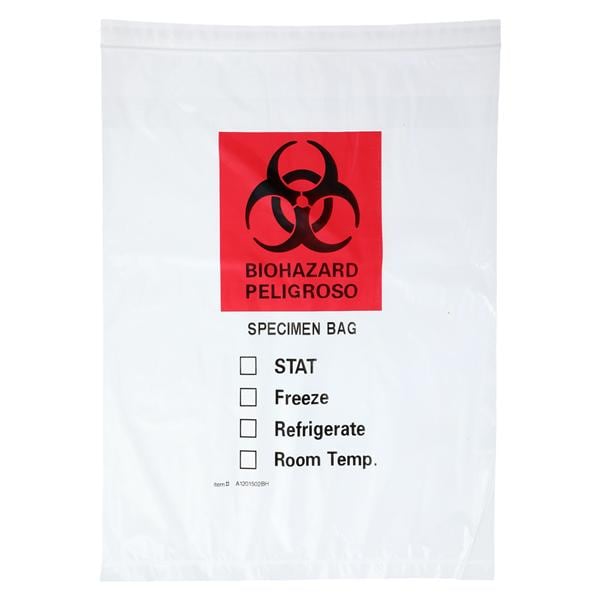 Specimen Bag Clear Zip Closure 1000/Ca