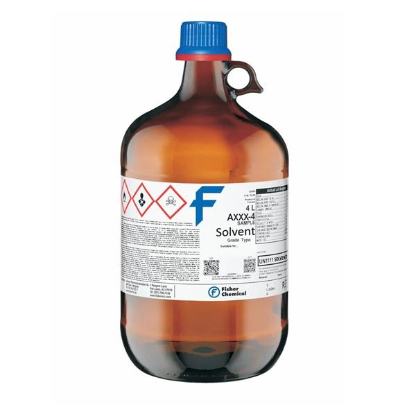 Methanol HPLC Colorless Liquid 4L Glass Bottle Ea