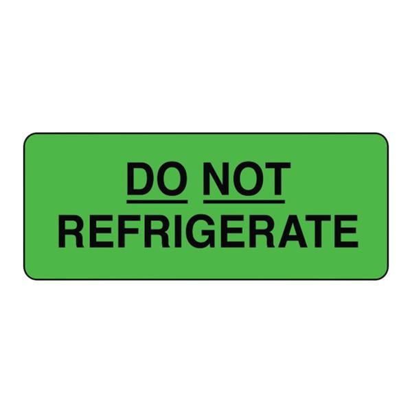 Lab Label Do Not Refrigerate Green/Black 3/4x2" 1" Core 500/Rl