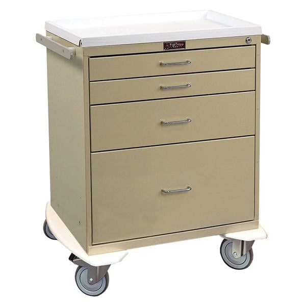 Procedure Cart 32x22x36.5" (4) 5" Caster/ Full Swivel (4) Drawer Key Lock