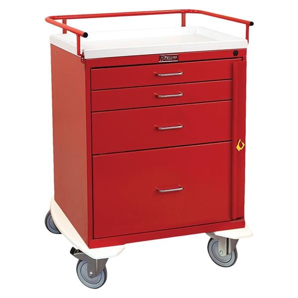 Emergency Cart (4) 5" Caster (4) Drawer Breakaway Lock