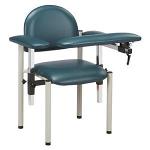 SC Series Blood Drawing Chair Slate Blue Padded 300 Lb Ea