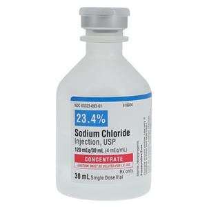 Sodium Chloride Injection 23.4% SDV 30mL 25/Bx