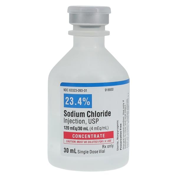 Sodium Chloride Injection 23.4% SDV 30mL 25/Bx