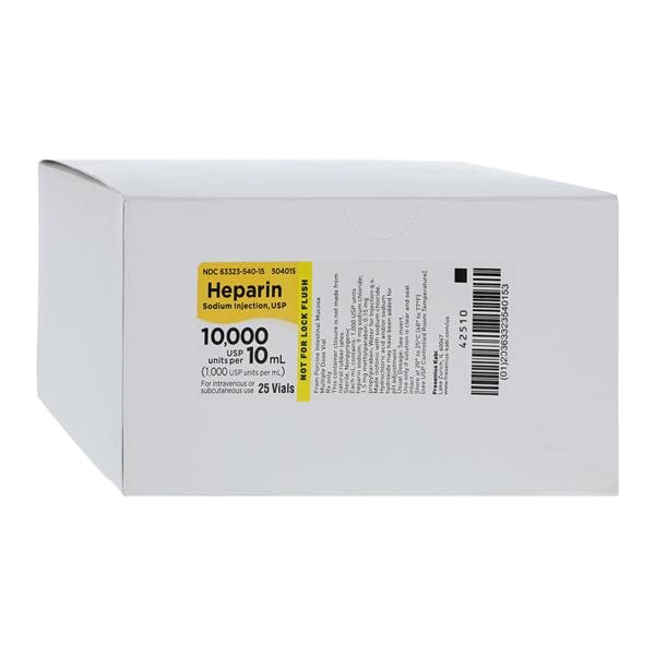 Heparin Sodium Injection 1000U/mL MDV 10mL 25/Bx