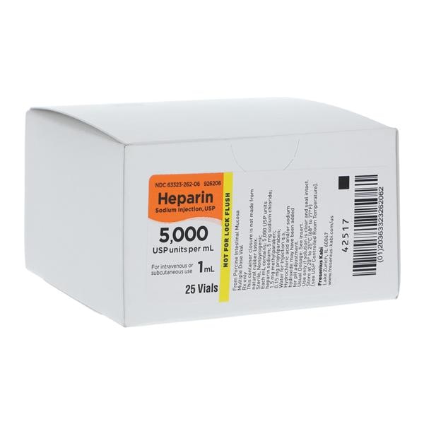 Heparin Sodium Injection 5,000U/mL MDV 1mL 25/Bx