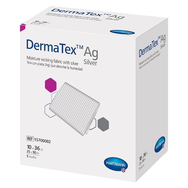 DermaTex Ag Poly Fbr / Slvr Moisture-Wicking Dressing 10x36 Strl Rctngl Sht