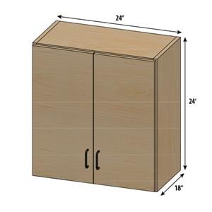 Stor-Edge Cabinet Double Maple Wood Ea