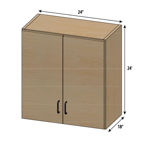 Stor-Edge Cabinet Double Maple Wood Ea