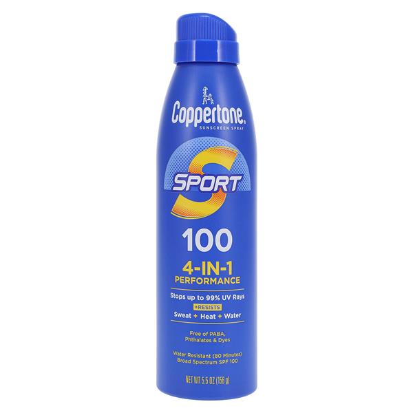 Coppertone Sport Spray Sunscreen Fragrance Free Skin Adult 5.5oz Wtr Rstnt Ea